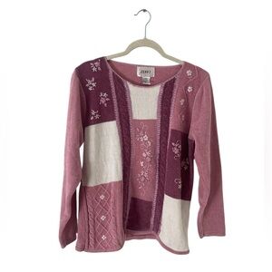 Jenny Pink Floral Patchwork Sweater